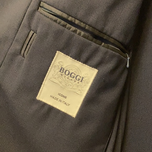 Boggi Milano Navy Blue Travel Sport Coat Made in Italy Size EU 52R Multi Pockets - Picture 10 of 15